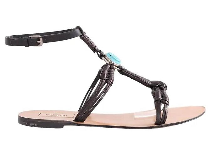 Sandali Valentino in pelle nera Nero
