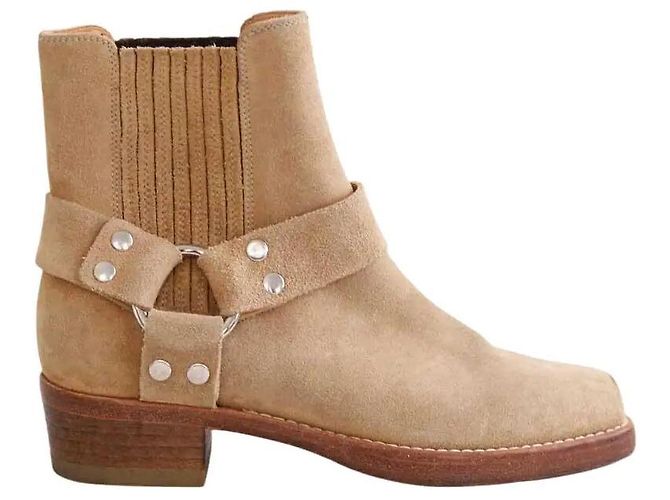 Botines Re/Done de ante beige