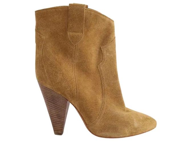 Boots Isabel Marant Etoile en daim camel taille 38
