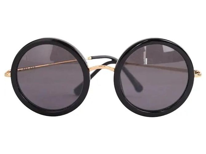 Gafas de sol negras de plástico The Row Negro