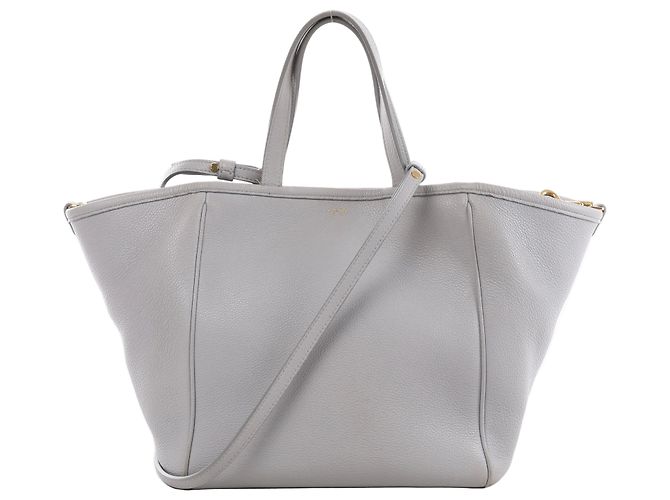 Céline Sac à main 2Way CELINE Folded Cabas Small Tote en gris clair