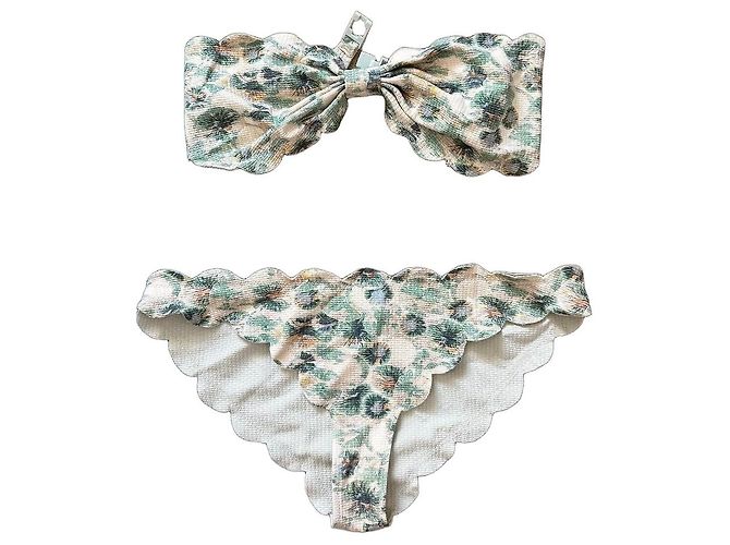 Autre Marque Bikini Marysia estampado floral Blanco Verde