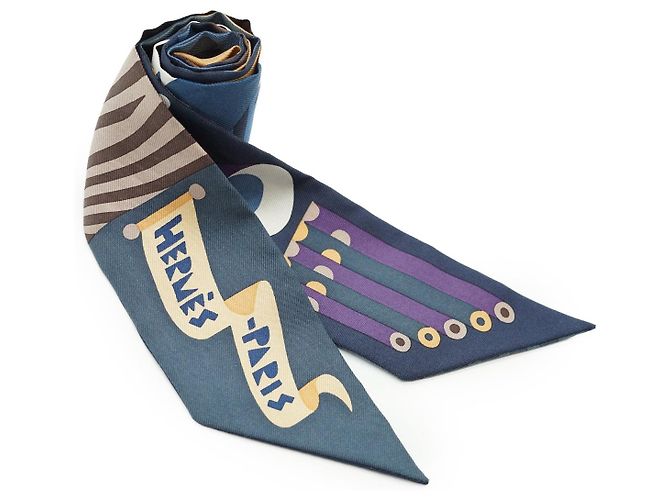 Hermès Twilly in seta Hermes Multicolor Parade En Fanfare 86 Multicolore