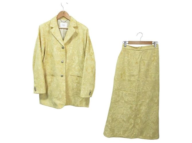 Autre Marque AMERI Jacquard-Set Gelb
