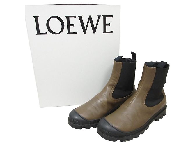Botas Chelsea de couro Loewe Verde