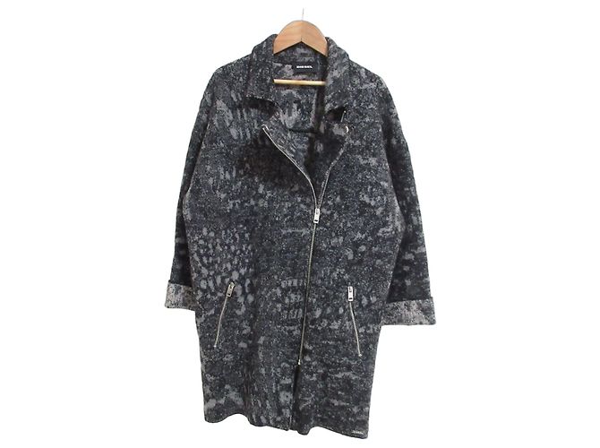 Autre Marque Abrigo Riders de cuero DIESEL Castaño Negro