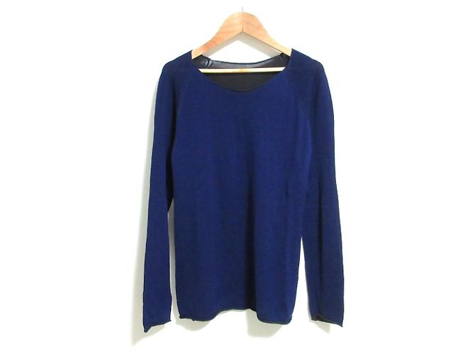 Autre Marque Y's Yohji Yamamoto Strickpullover mit feiner Masche Blau Marineblau