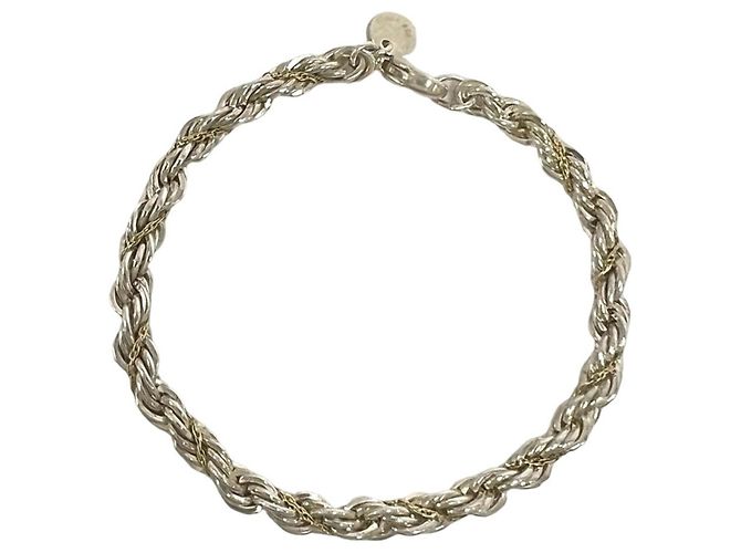 Autre Marque Bracciale Tiffany Vintage Twist Rope Argento D'oro