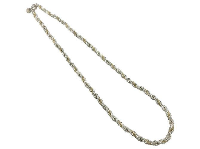 Autre Marque Collana Tiffany Vintage Twist Rope Argento D'oro