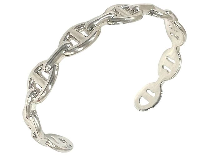 Hermès HERMES Hermes Enchainée Bangle Silvery