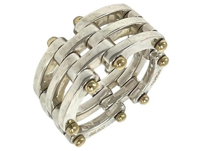 Autre Marque Bague Tiffany Vintage Gate Argenté Doré