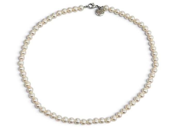 Autre Marque Collar de perlas Tiffany Ziegfeld Collection Blanco