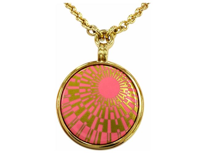 Hermès Collar Hermes PM OP'H H-Motif Rosa Dorado