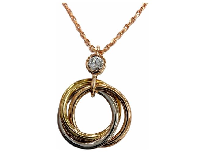 Collana Pendente Cartier Trinity Diamanti D'oro