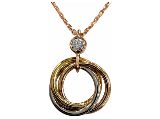Colar com pendente Cartier Trinity Dourado
