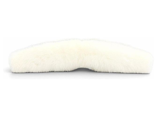 Housse de poignée en fourrure de vison Valextra Blanc