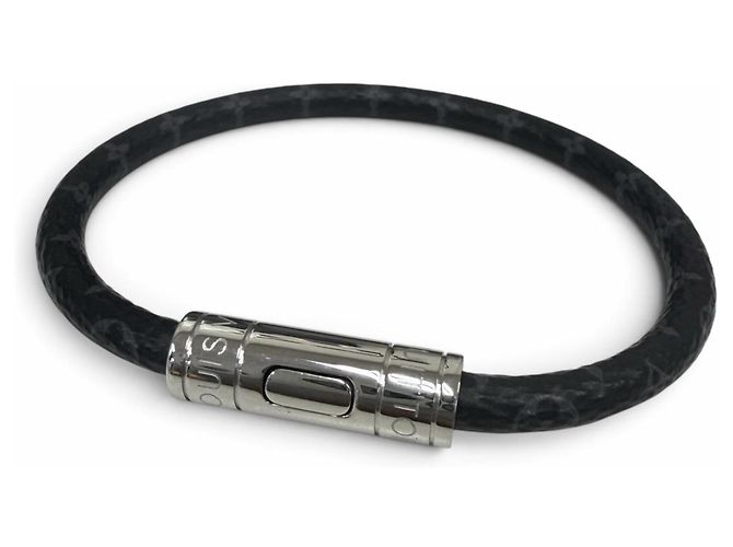 Pulsera con Dijes Louis Vuitton Negra Negro