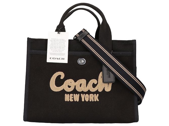 COACH CP158 Cargo 2-Way Tote Bag Schwarz