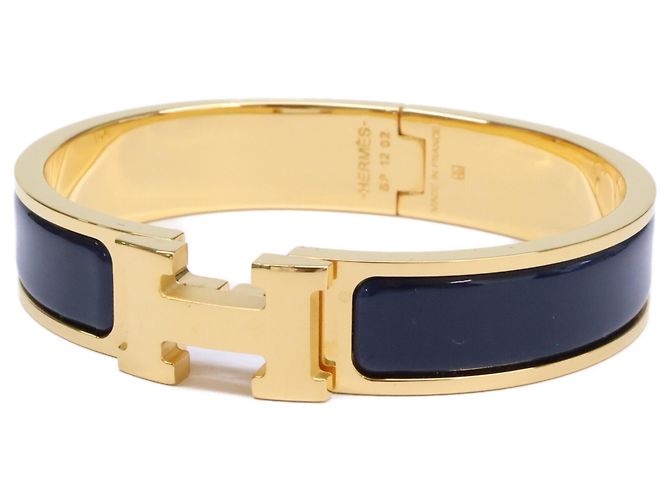 Hermès Bracelet jonc émaillé Click H Hermes 2022 Doré