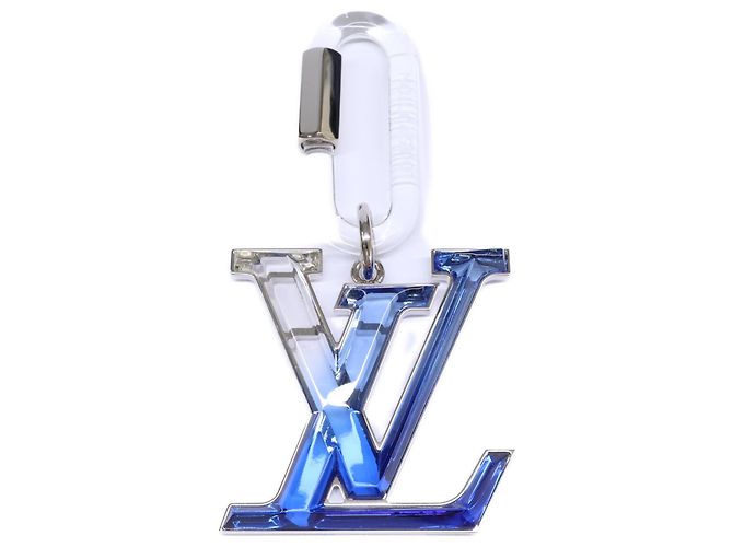 Louis Vuitton Bijou Sac LV Prism Keychain Argento Blu