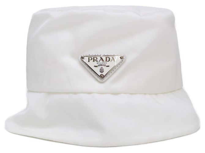 Saffiano Prada x Adidas Re-Nylon Bucket Hat White