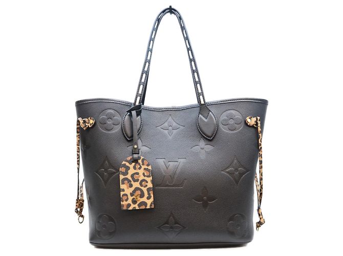 Saco Tote Louis Vuitton Empreinte Wild at Heart Neverfull MM Preto