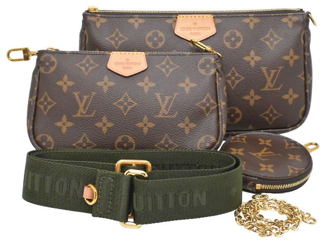 Louis Vuitton Multi Pochette Accessoires Pouch Brown Khaki