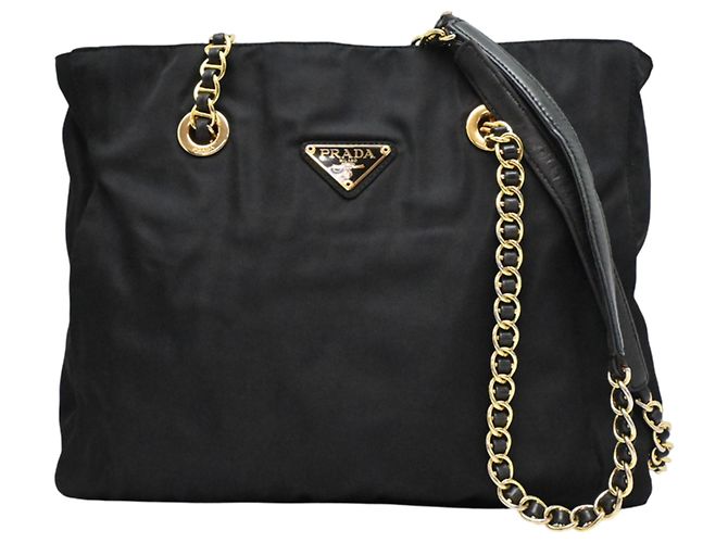 Bolsa de Ombro com Corrente Prada Preto