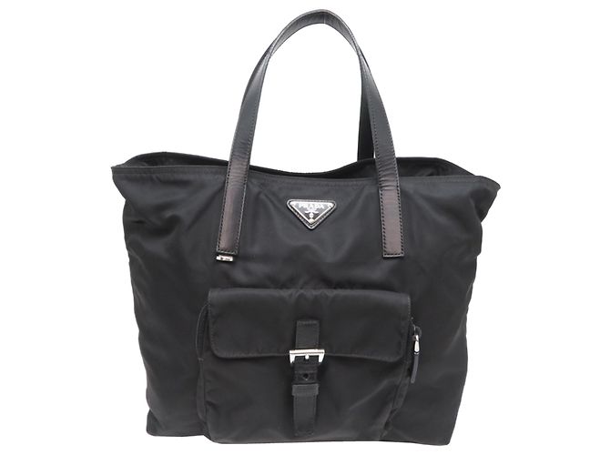 Saco Tote Prada em nylon preto para mulher