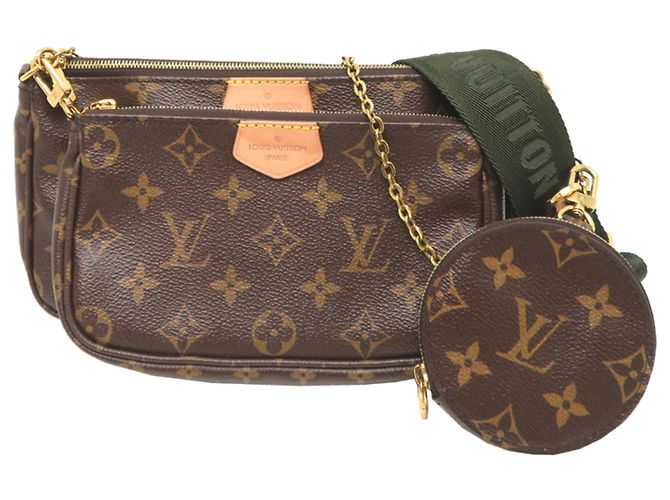 Louis Vuitton Multi Pochette Accessoires Pouch Castaño