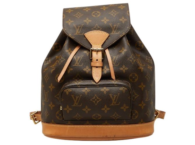 Mochila Louis Vuitton Monogram Montsouris MM Castaño Monograma