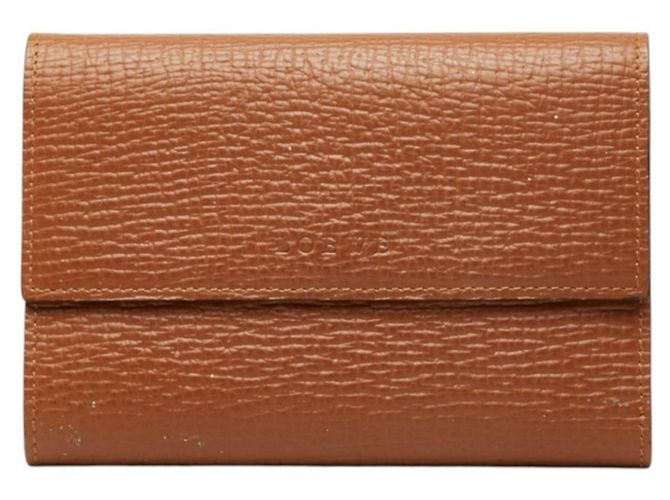 Loewe Brown Leather Tri-fold Wallet
