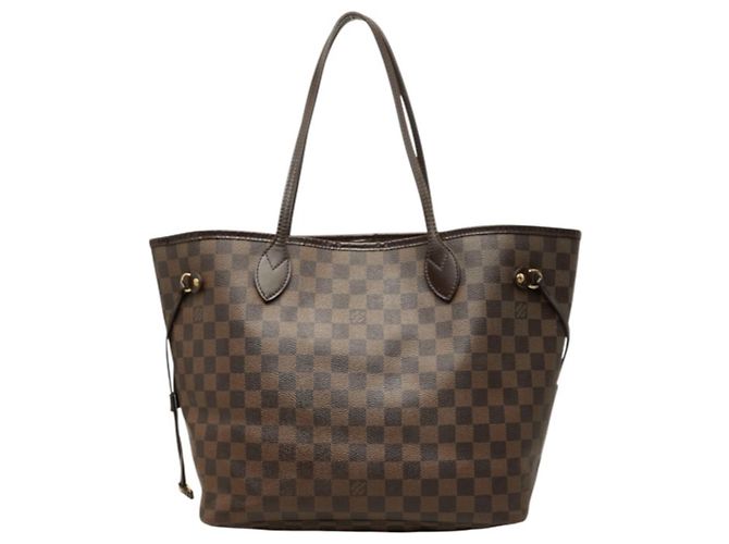 Borsa a tracolla Louis Vuitton Damier Neverfull MM Marrone Damier ebene