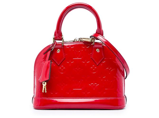 Louis Vuitton Red Monogram Vernis Alma BB Rosso