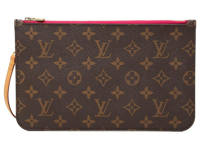 Pochette Louis Vuitton Brown Monogram Neverfull MM Marron