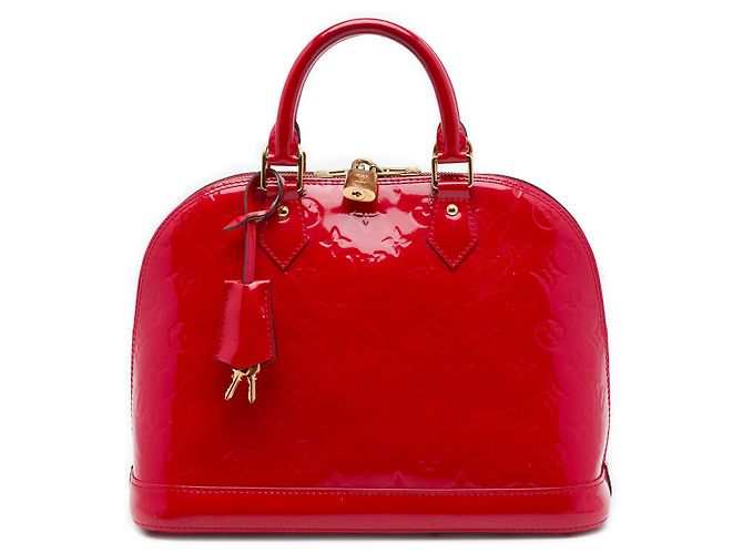 Louis Vuitton Red Monogram Vernis Alma PM