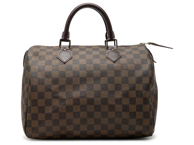 Louis Vuitton Brown Damier Ebene Speedy 30 Marrom