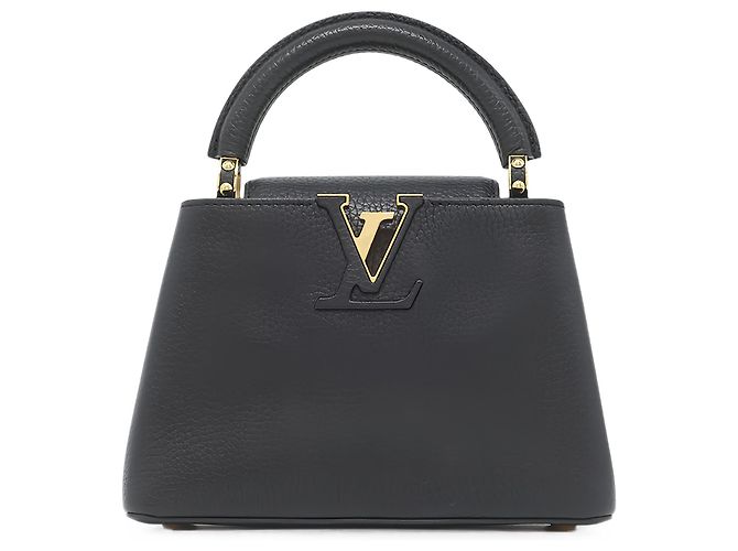 Louis Vuitton Black Taurillon Mini Capucines Noir