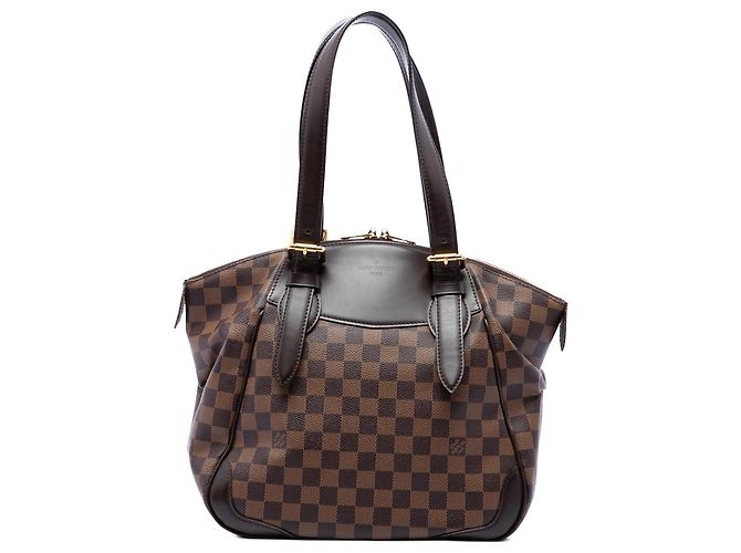 Louis Vuitton Brown Damier Ebene Verona MM Marrom