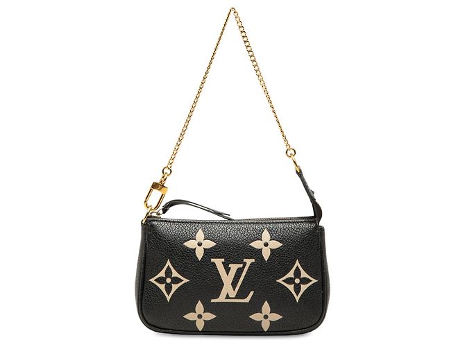 Louis Vuitton Black Bicolor Monogram Empreinte Mini Pochette Accessoires Schwarz