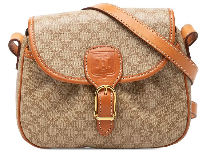 Céline Sac bandoulière Celine Beige Macadam Coated Canvas