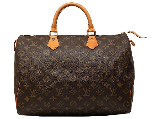 Louis Vuitton Brown Monogram Speedy 35 Marron