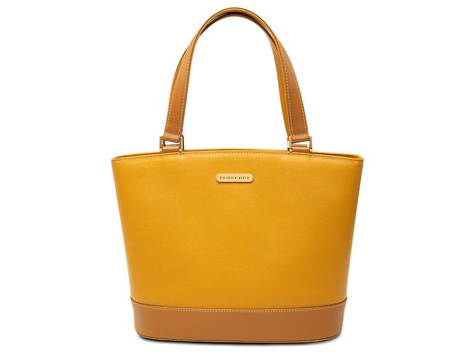 Burberry Handtasche aus gelbem Leder Senf