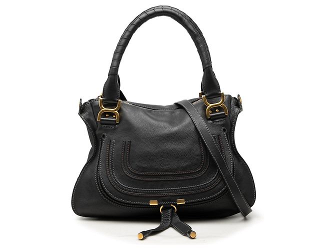Chloé Black Medium Leather Marcie Satchel