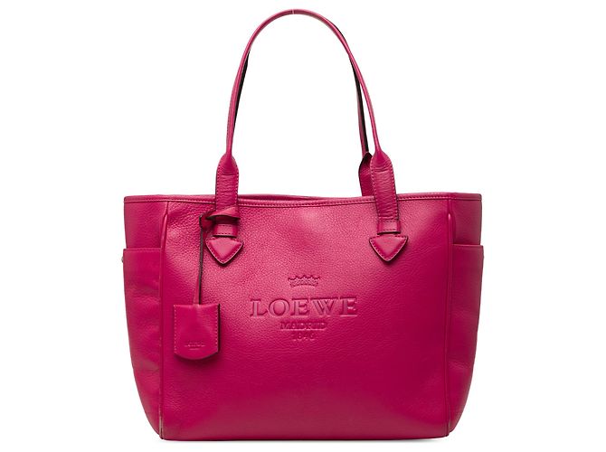 Tote Heritage in pelle rosa LOEWE
