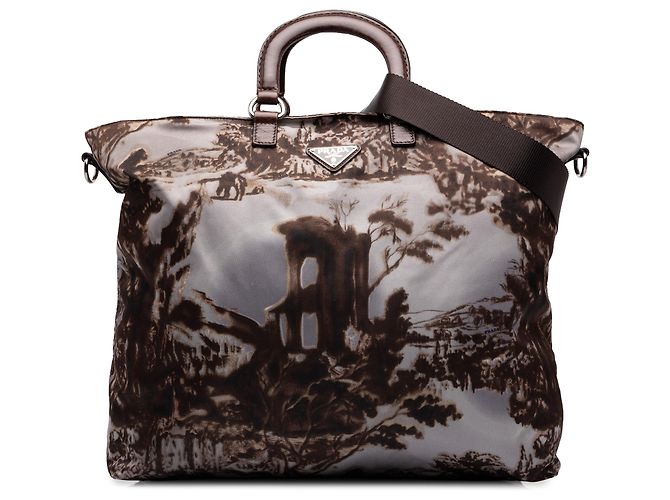 Bolsa Prada em Tessuto Stampato castanho Marrom