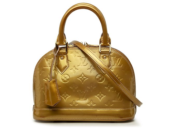 Louis Vuitton Gold Monogram Vernis Alma BB Doré