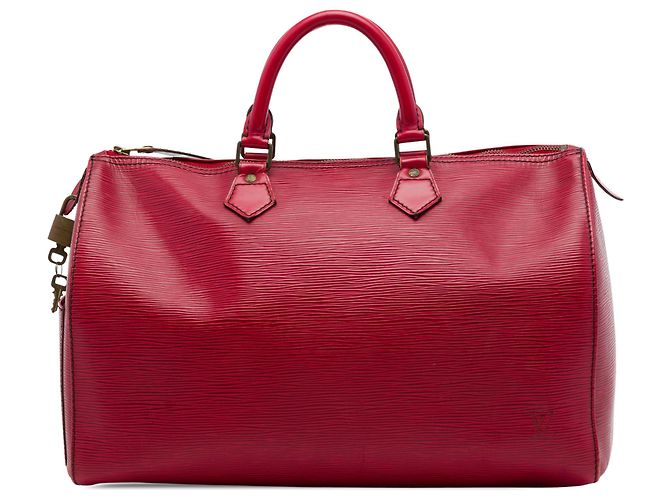 Louis Vuitton Red Epi Speedy 35