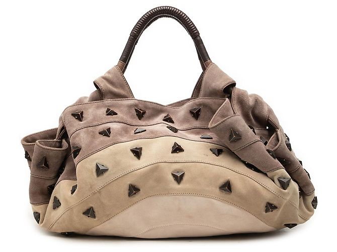 Sac à main Aire en daim clouté marron LOEWE