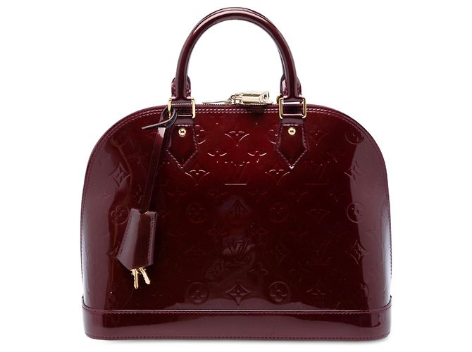 Louis Vuitton Red Monogram Vernis Alma PM Roja Burdeos